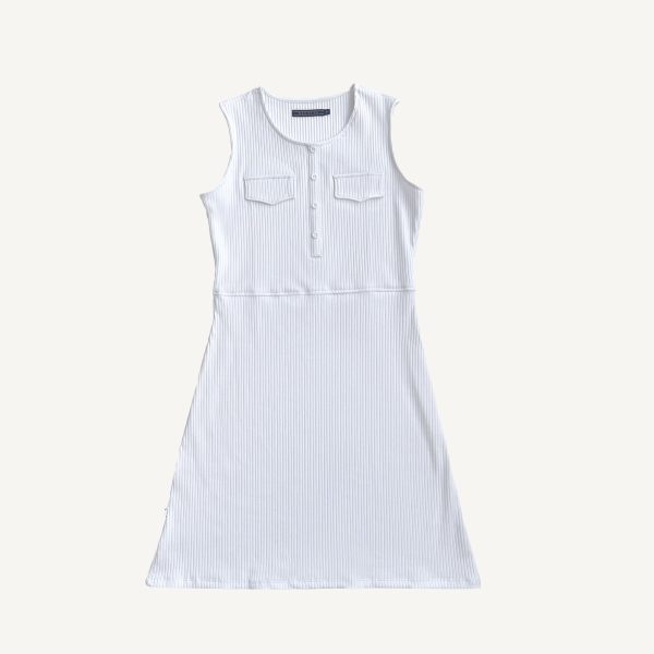 Ribbed Knit Sleeveless Dress